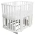 INDIGO Кровать детская Baby Line 5 в 1 (ложе 70х100 и 70х140) с поперечным маятником, массив бере (белый) INDIGO Кровать детская Baby Line 5 в 1 (ложе 70х100 и 70х140) с поперечным маятником, массив бере (белый)