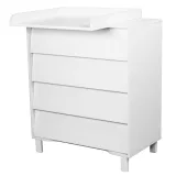 INDIGO Комод Norden 800/4 ЛДСП, шариковые направляющие (белый-белый)