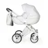 INDIGO Коляска PORTO 2в1 (Po 07 (белая кожа + белый узор) INDIGO Коляска PORTO 2в1 (Po 07 (белая кожа + белый узор)