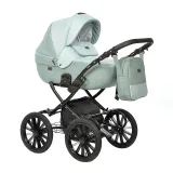 INDIGO Коляска PORTO Classic 14 (Po 05 (шалфей кожа + шалфей лен)