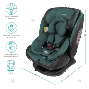 INDIGO Автокресло AERO ISOFIX, ST-3, группа 0 + 1 + 2 + 3 (0-36 кг), (упак.1 шт.) (зеленый) INDIGO Автокресло AERO ISOFIX, ST-3, группа 0 + 1 + 2 + 3 (0-36 кг), (упак.1 шт.) (зеленый)