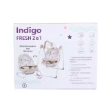 INDIGO Электронные качели FRESH (0-15 кг), с адаптером, п/у, 12 мел., 5 скоростей (упак.2 шт.) (зеленый)