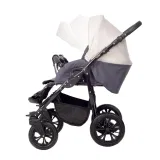 Коляска для двойни CHARLOTTE Sity DUO (Indigo) (Cs 01 (т.серый + св.бежевый))