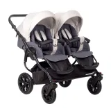 Коляска для двойни CHARLOTTE Sity DUO (Indigo) (Cs 01 (т.серый + св.бежевый))