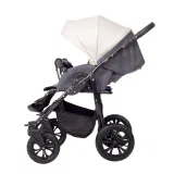 Коляска для двойни CHARLOTTE Sity DUO (Indigo) (Cs 01 (т.серый + св.бежевый))