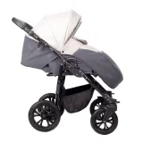 Коляска для двойни CHARLOTTE Sity DUO (Indigo) (Cs 01 (т.серый + св.бежевый))