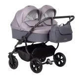 Коляска для двойни CHARLOTTE Sity DUO (Indigo) (Cs 03 (т.серый + фиолетовый))