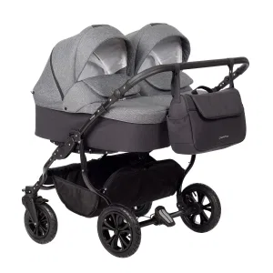 Коляска для двойни CHARLOTTE Sity DUO (Indigo) (Cs 04 (черный+т.серый)) Коляска для двойни CHARLOTTE Sity DUO (Indigo) (Cs 04 (черный+т.серый))