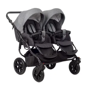 Коляска для двойни CHARLOTTE Sity DUO (Indigo) (Cs 04 (черный+т.серый)) Коляска для двойни CHARLOTTE Sity DUO (Indigo) (Cs 04 (черный+т.серый))