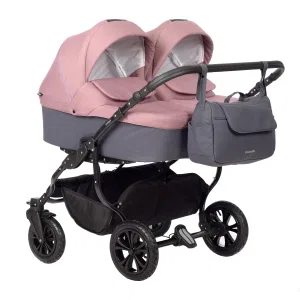 Коляска для двойни CHARLOTTE Sity DUO (Indigo) (Cs 07 (т.серый+т.розовый)) Коляска для двойни CHARLOTTE Sity DUO (Indigo) (Cs 07 (т.серый+т.розовый))