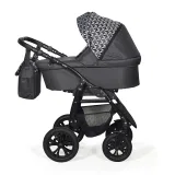 Коляска 2в1 Indigo CHARLOTTE 18 - Ch 38 (черный+черный узор)