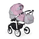 Коляска 2в1 Indigo ALMA - Am 04 (серый+розовый)