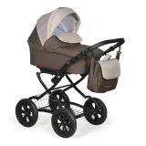 Коляска 2в1 Indigo CHARLOTTE 18 Classic 12 - Cr 37 (коричневый+бежевый)