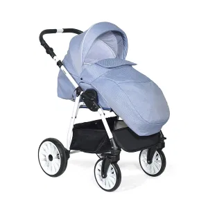 Коляска 3в1 Indigo ALPINA F - Al 03 (синий+белая кожа) Коляска 3в1 Indigo ALPINA F - Al 03 (синий+белая кожа)