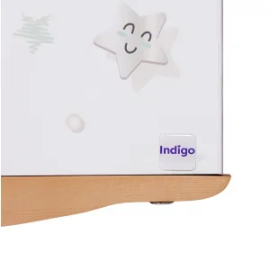 Кровать Indigo STAR MINT (колесо, качалка) - белый арт.KR-0097/8 Кровать Indigo STAR MINT (колесо, качалка) - белый арт.KR-0097/8