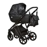 Коляска 2в1 Indigo ADAGIO Limited - Al 03 (т.серый+черная кожа)