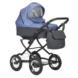Коляска CHARLOTTE Sity Classic 12 (Indigo) (Cs 06 (т.серый + сине-серый))