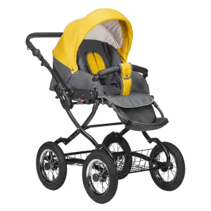 Коляска CHARLOTTE Sity Classic 12 (Indigo) (Cs 08 (т.серый+желтый)) Коляска CHARLOTTE Sity Classic 12 (Indigo) (Cs 08 (т.серый+желтый))
