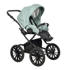 Коляска BROCO Eco Plus 14 (Indigo) (Be 04 (шалфей кожа)) Коляска BROCO Eco Plus 14 (Indigo) (Be 04 (шалфей кожа))