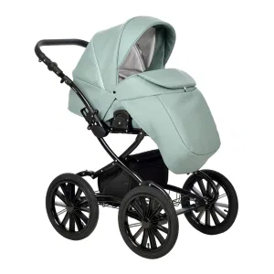 Коляска BROCO Eco Plus 14 (Indigo) (Be 04 (шалфей кожа)) Коляска BROCO Eco Plus 14 (Indigo) (Be 04 (шалфей кожа))