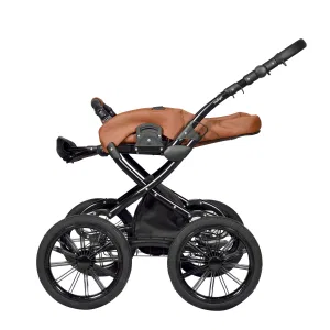 Коляска BROCO Eco Plus 14 (Indigo) (Be 06 (коричневая кожа)) Коляска BROCO Eco Plus 14 (Indigo) (Be 06 (коричневая кожа))