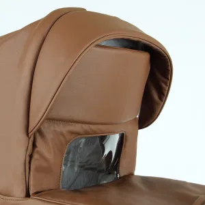 Коляска BROCO Eco Plus 14 (Indigo) (Be 06 (коричневая кожа)) Коляска BROCO Eco Plus 14 (Indigo) (Be 06 (коричневая кожа))