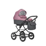 Коляска CHARLOTTE Sity Classic 12 (Indigo) (Cs 07 (т.серый + т.розовый))