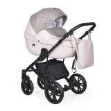 Коляска MIO 2в1 (Indigo) (Mi 04 (св.розовая кожа + розовый узор))