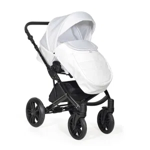 Коляска MIO+F 3в1 (Indigo) (Mi 01 (белая кожа+белый узор)) Коляска MIO+F 3в1 (Indigo) (Mi 01 (белая кожа+белый узор))