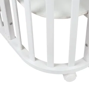 *Кровать детская Indigo Baby Lux 3 в 1 (кровать, манеж, диван) массив березы, МДФ (белый-натуральные стойки) *Кровать детская Indigo Baby Lux 3 в 1 (кровать, манеж, диван) массив березы, МДФ (белый-натуральные стойки)