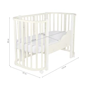 *Кровать детская Indigo Baby Lux 3 в 1 (кровать, манеж, диван) массив березы, МДФ (слоновая кость-белые стойки) *Кровать детская Indigo Baby Lux 3 в 1 (кровать, манеж, диван) массив березы, МДФ (слоновая кость-белые стойки)